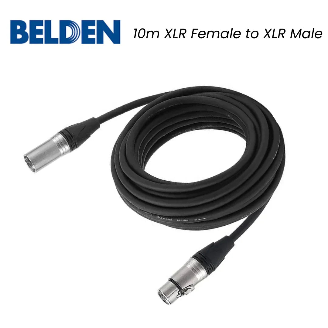 Belden Neutrik Audio Cable 10m XLR Female to XLR Male - Red Dot Photo