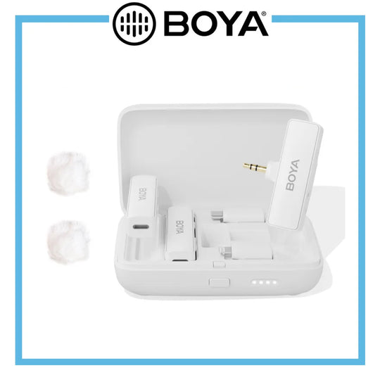 Boya Boyalink 一体式设计无线麦克风系统（白色）