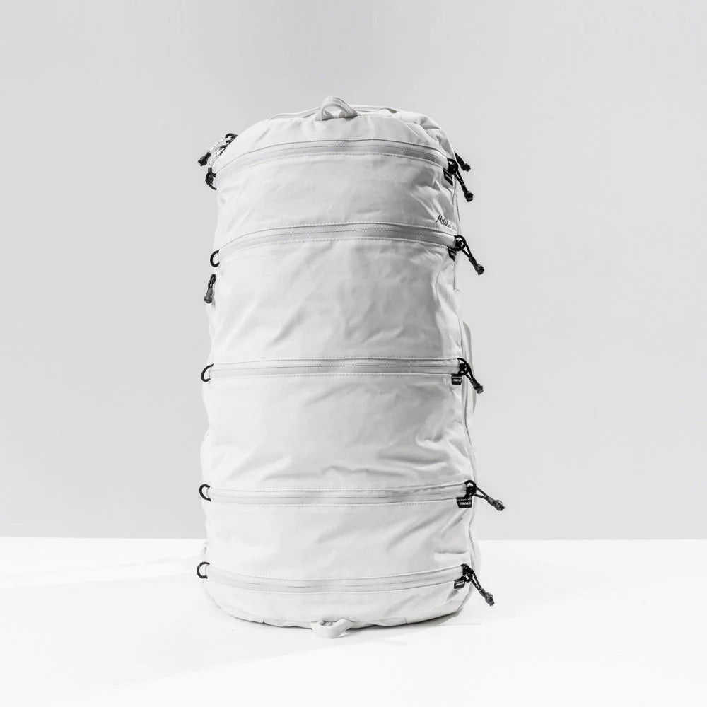 Front view of white Matador SEG45 Travel Pack