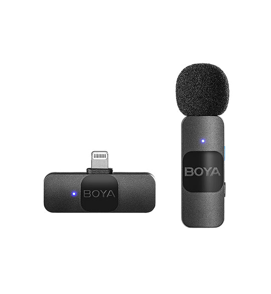 Boya BY-V1 超紧凑型 2.4GHz 无线麦克风系统