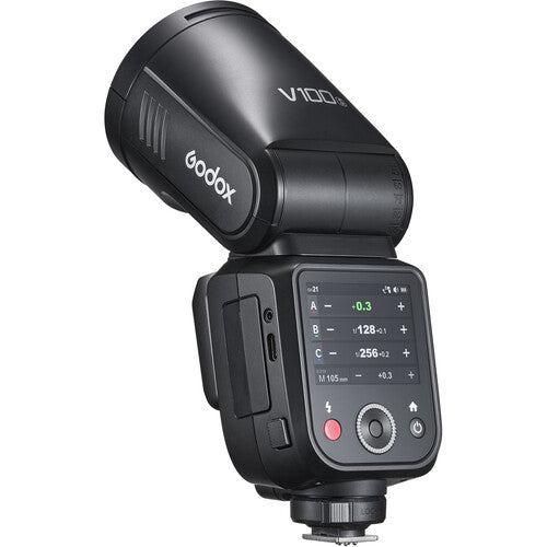 Godox V100 100W TTL 锂离子圆头相机闪光灯无线传输 Speedlite 闪光灯