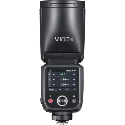 Godox V100 100W TTL 锂离子圆头相机闪光灯无线传输 Speedlite 闪光灯
