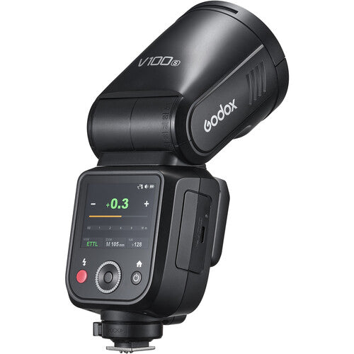 Godox V100 100W TTL 锂离子圆头相机闪光灯无线传输 Speedlite 闪光灯