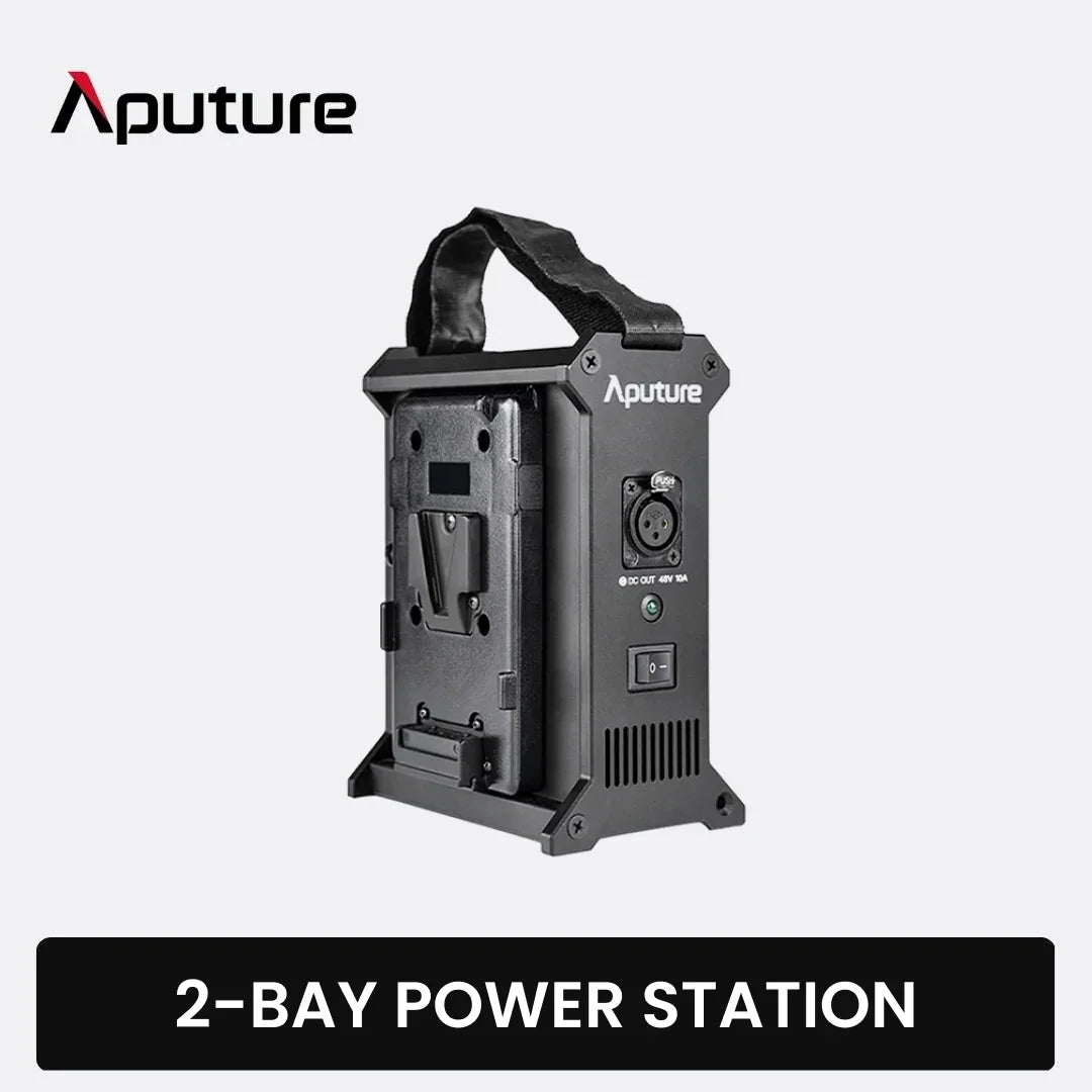 Aputure 2-Bay Battery Power Station For Aputure Nova P300C, 200D and more (V-Mount) - Red Dot Photo