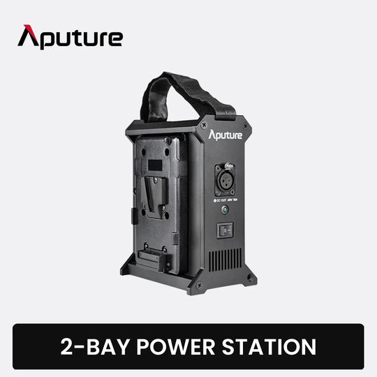 Aputure 2-Bay Battery Power Station For Aputure Nova P300C, 200D and more (V-Mount) - Red Dot Photo