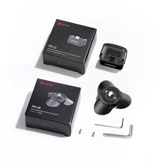 Ulanzi PK-08 / PK-11 迷你三脚架 Arri 定位底座，适用于 DJI Pocket 3 相机
