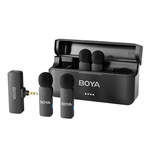 Boya BY-V4 4通道迷你无线麦克风（3.5毫米TRS）