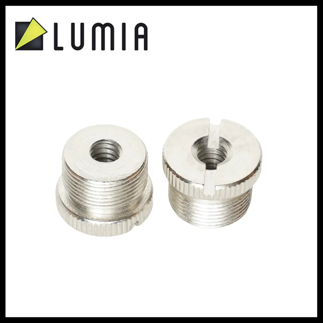 Lumia 5/8" male to 1/4" female thread adaptor (Iron-Nickel) - Red Dot Photo