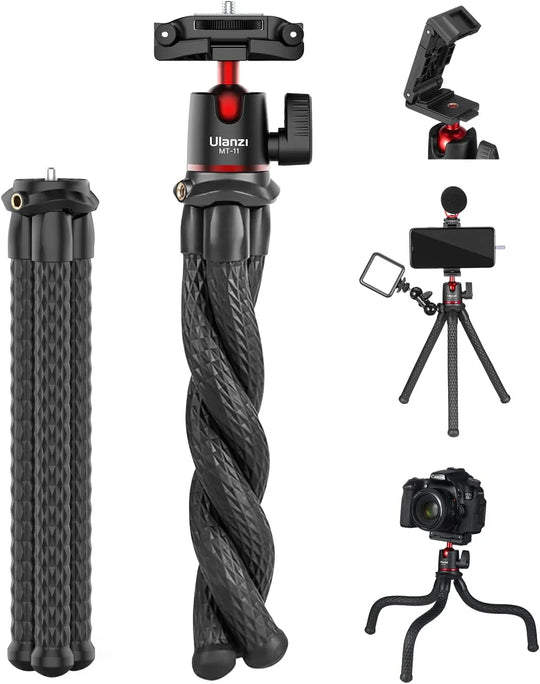 Ulanzi MT-11 MT 11 Multi-functional Gorilla-Style Portable Tripod for Camera & Smartphone Holder - Red Dot Photo