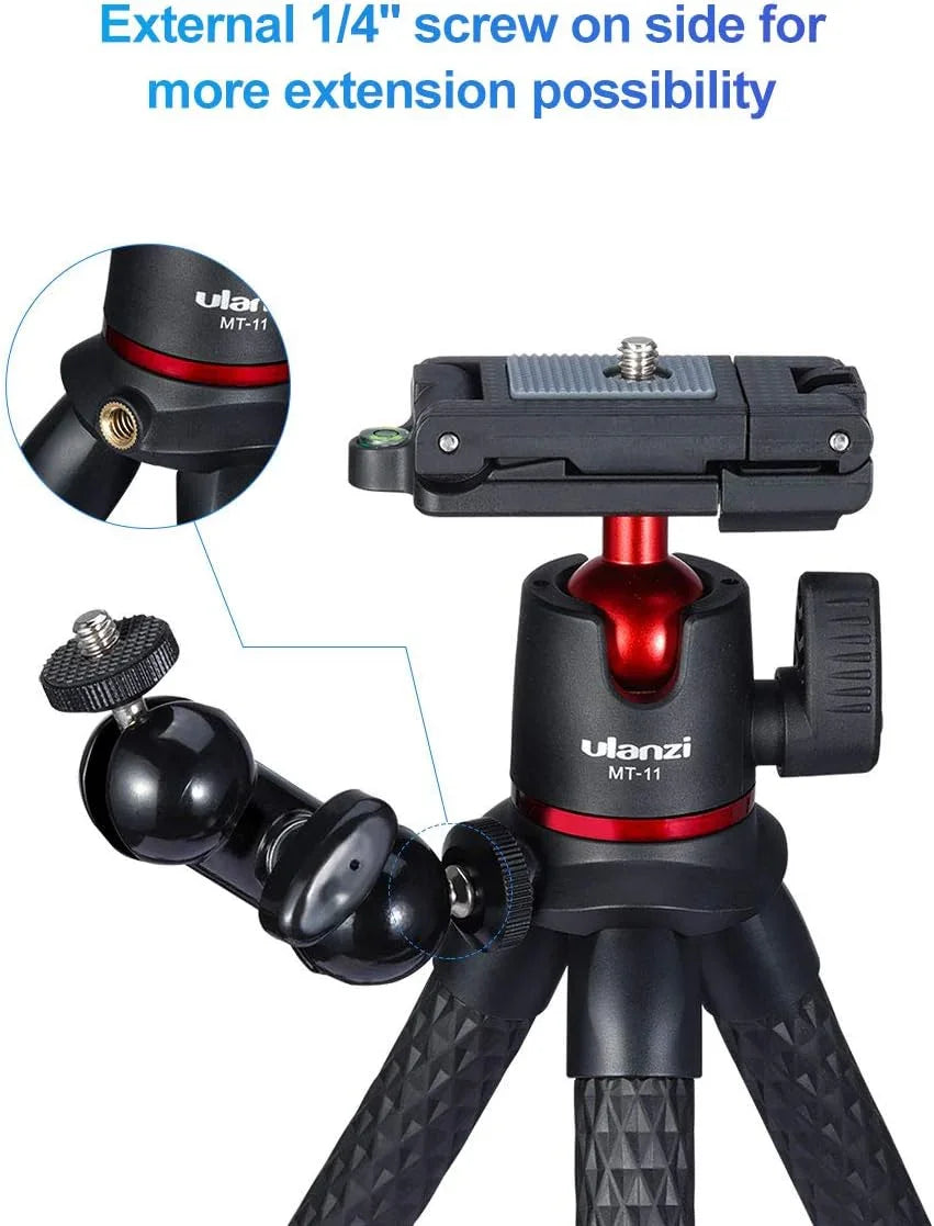 Ulanzi MT-11 MT 11 Multi-functional Gorilla-Style Portable Tripod for Camera & Smartphone Holder - Red Dot Photo