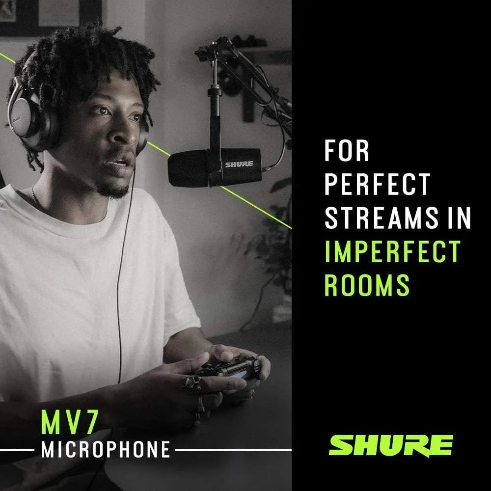 舒尔 MV7 USB/XLR 全能播客音乐家金属麦克风