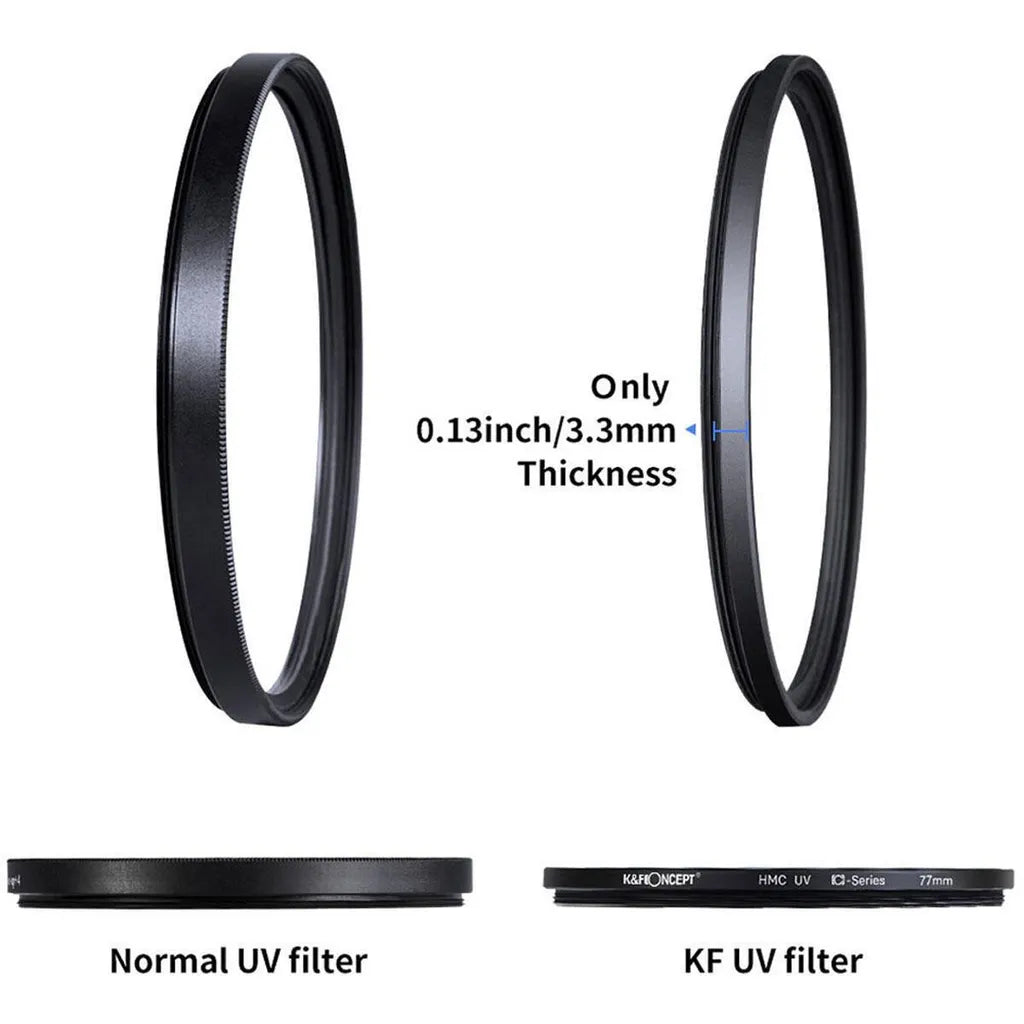 K&amp;F Concept UV 滤镜日本光学玻璃保护滤镜多层镀膜纤薄镜框 C 系列