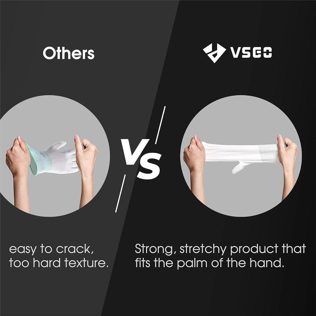 VSGO Anti-Static Cleaning Gloves DDG-1S (White) - Red Dot Photo
