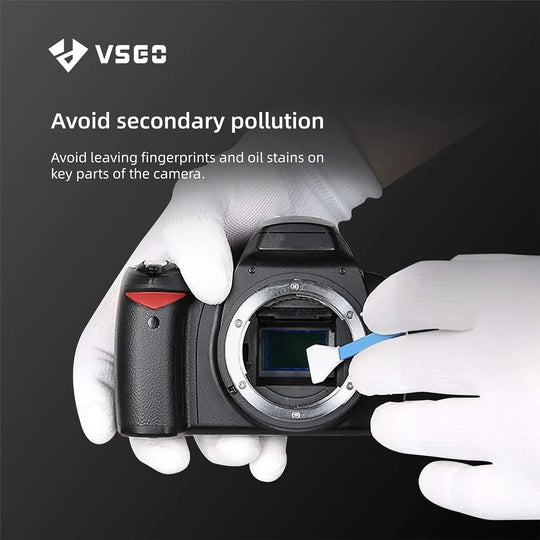VSGO Anti-Static Cleaning Gloves DDG-1S (White) - Red Dot Photo