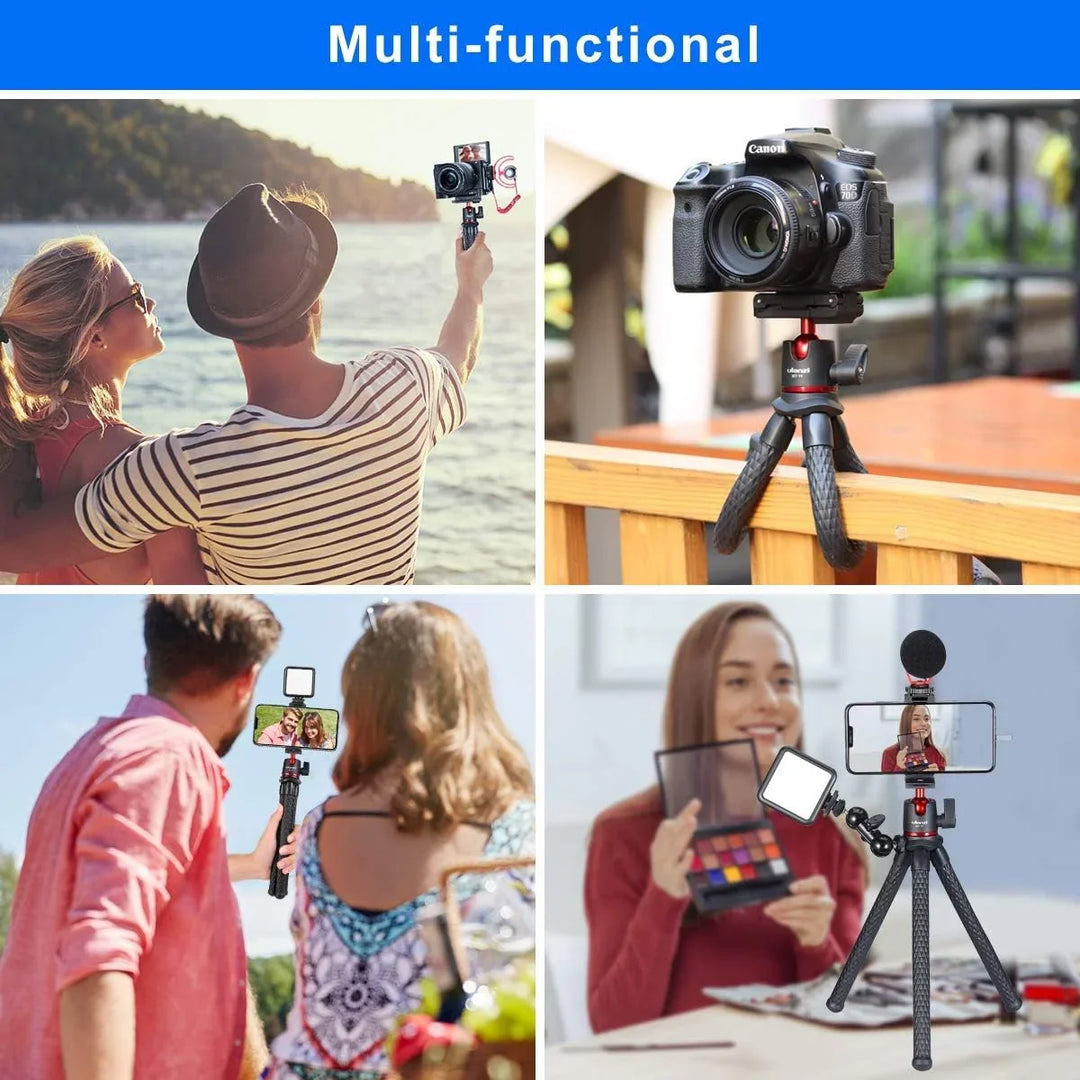 Ulanzi MT-11 MT 11 Multi-functional Gorilla-Style Portable Tripod for Camera & Smartphone Holder - Red Dot Photo
