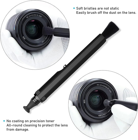 VSGO V-P01E Professional Lens Cleaning Pen Lens Brush V-P01E for Digital Camera Cleaning - Red Dot Photo