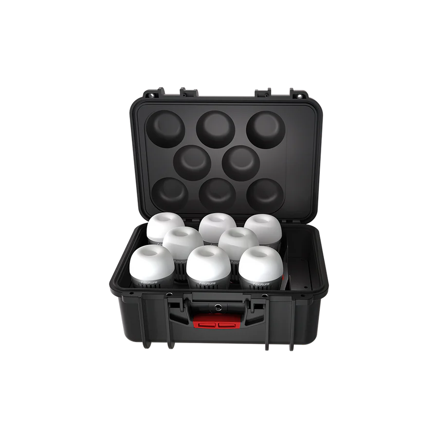 APUTURE ACCENT B7C RGBWW LED 8 灯套件，带充电盒 + 7 个 B7C LED 灯组合