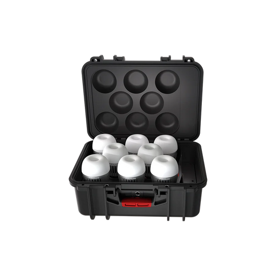 APUTURE ACCENT B7C RGBWW LED 8 灯套件，带充电盒 + 7 个 B7C LED 灯组合