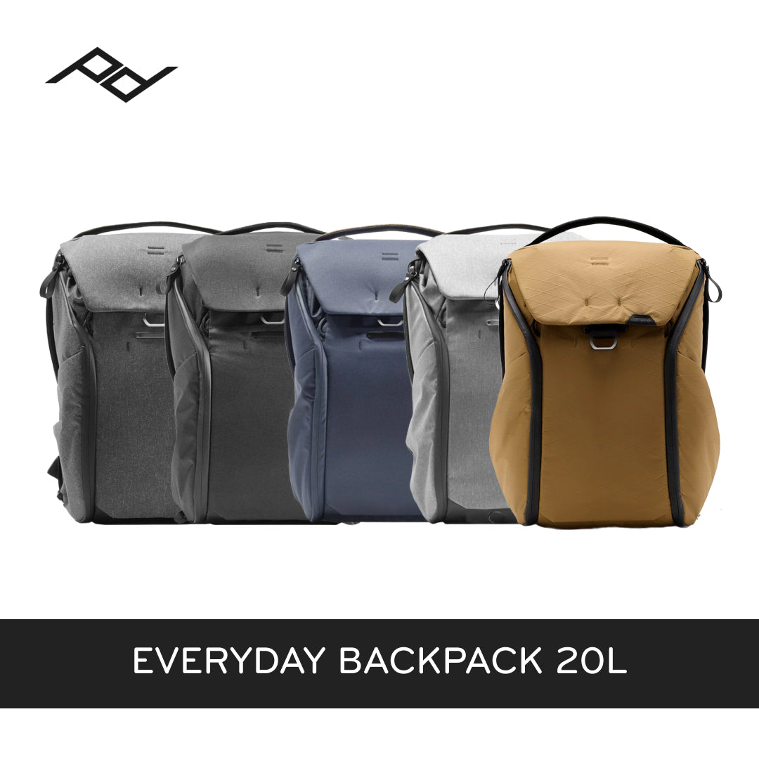 (当天发货)Peak Design Everyday 背包 20L V2 (黑色、木炭色、灰色、午夜蓝、土狼色)