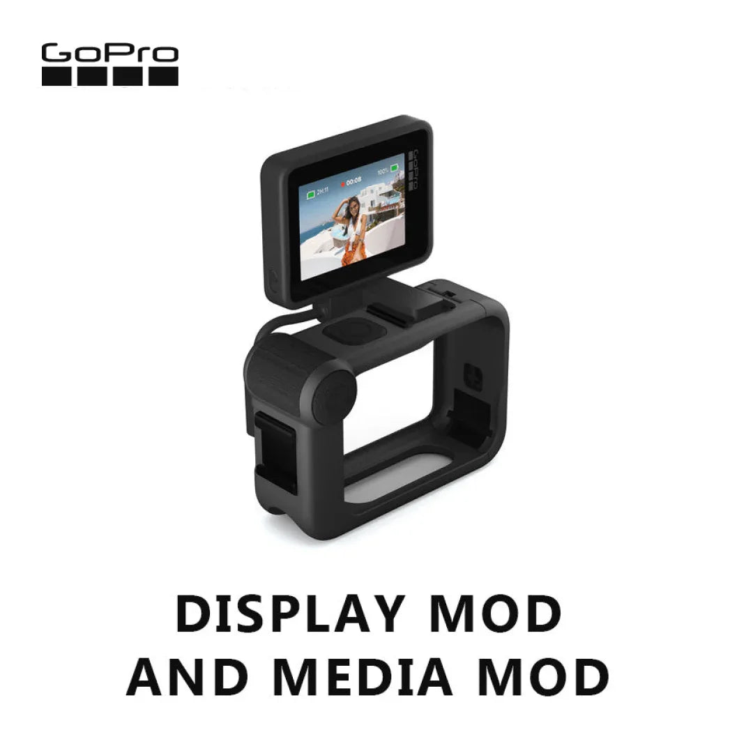 [COMBO] GoPro Media Mod and Display Mod for HERO 8 Camera Black - Red Dot Photo