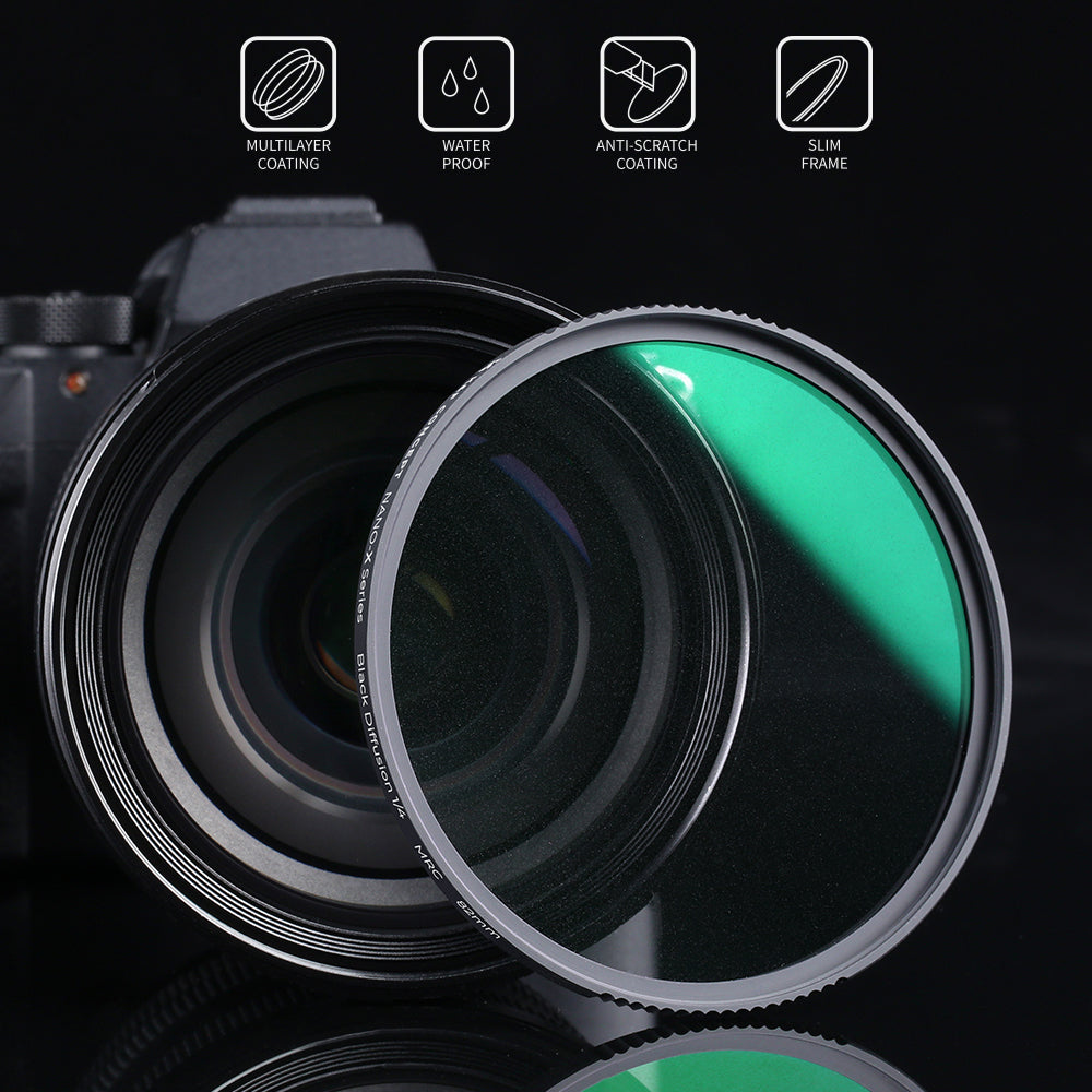 K&amp;F Concept Black Mist 非磁性滤镜套装 Nano 系列特效滤镜 Cinebloom Black Diffusion 适用于相机镜头