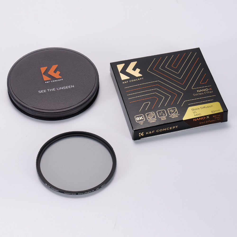 K&amp;F Concept Black Mist 非磁性滤镜套装 Nano 系列特效滤镜 Cinebloom Black Diffusion 适用于相机镜头