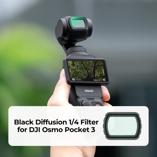 K&amp;F Concept Nano-X 系列 1/4 黑色扩散滤镜（带绿色涂层）适用于 DJI Osmo Pocket 3