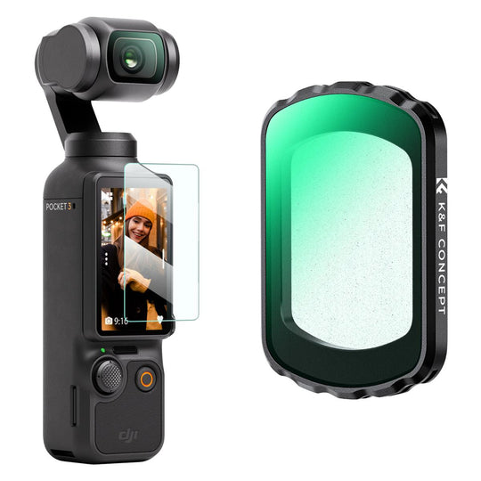 K&amp;F Concept Nano-X 系列 1/8 黑色扩散滤镜，带绿色涂层，适用于 DJI Osmo Pocket 3