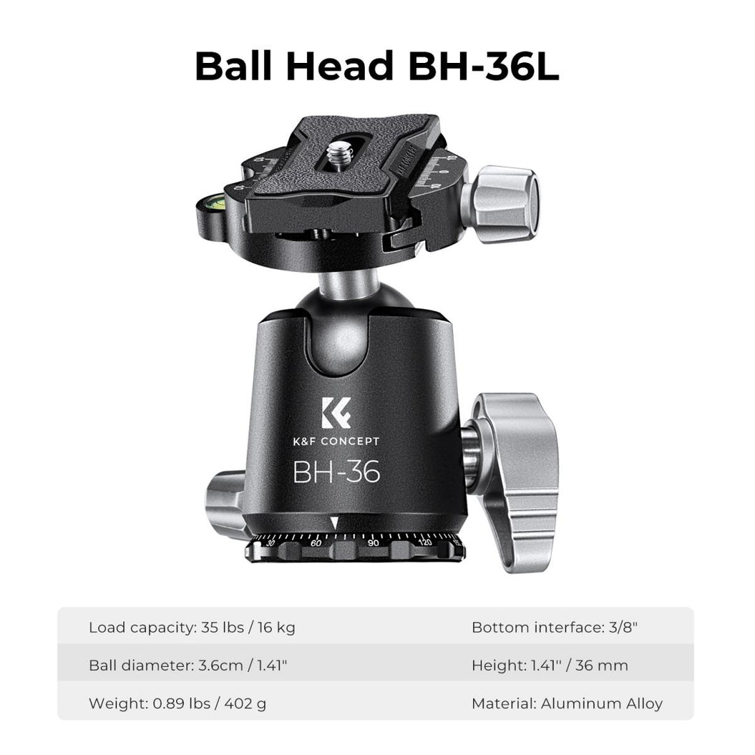 K&amp;F Concept 碳纤维三脚架 X254C4+BH-30 