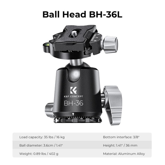 K&amp;F Concept 碳纤维三脚架 X254C4+BH-30 