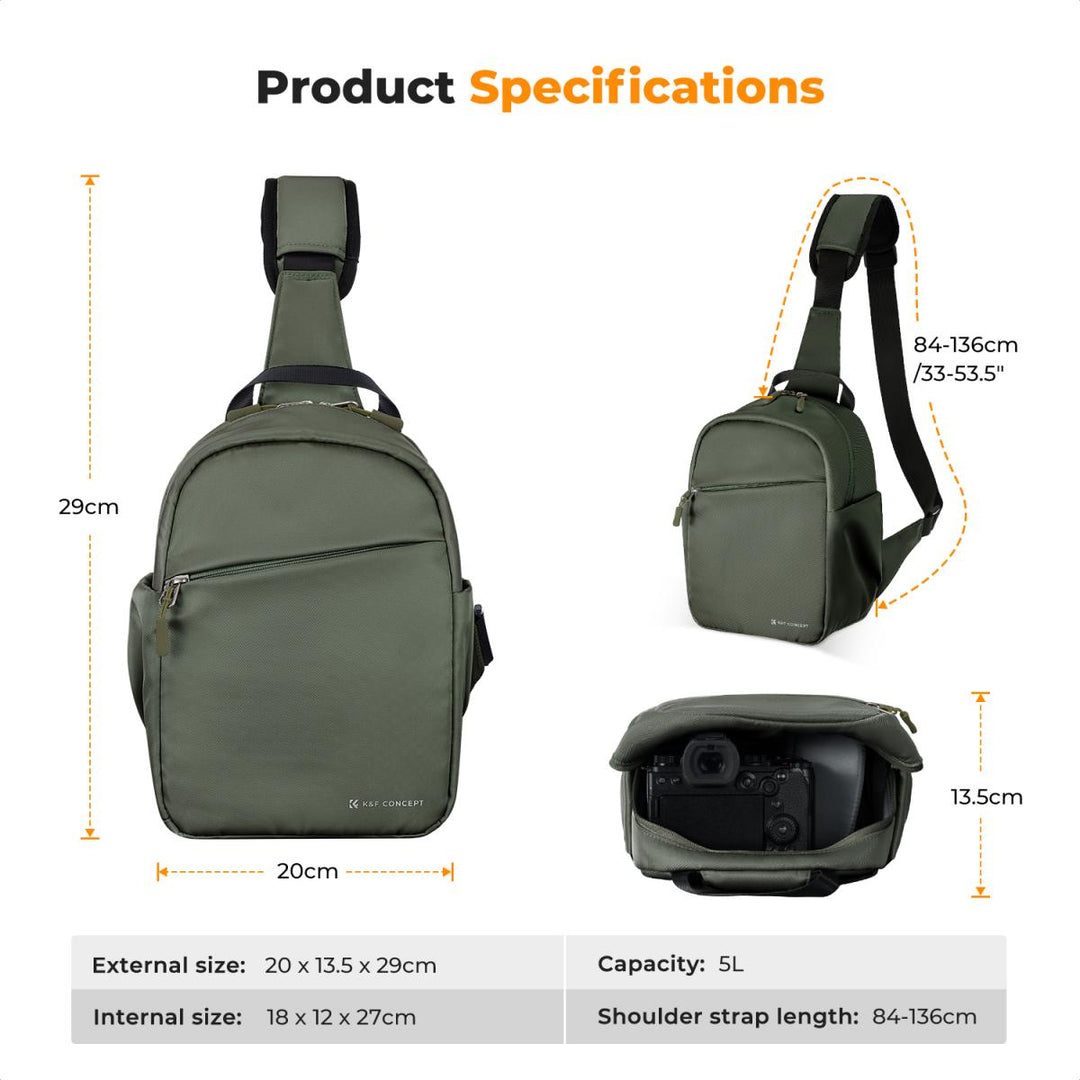 K&amp;F Concept Urban Wander 相机单肩包 5L