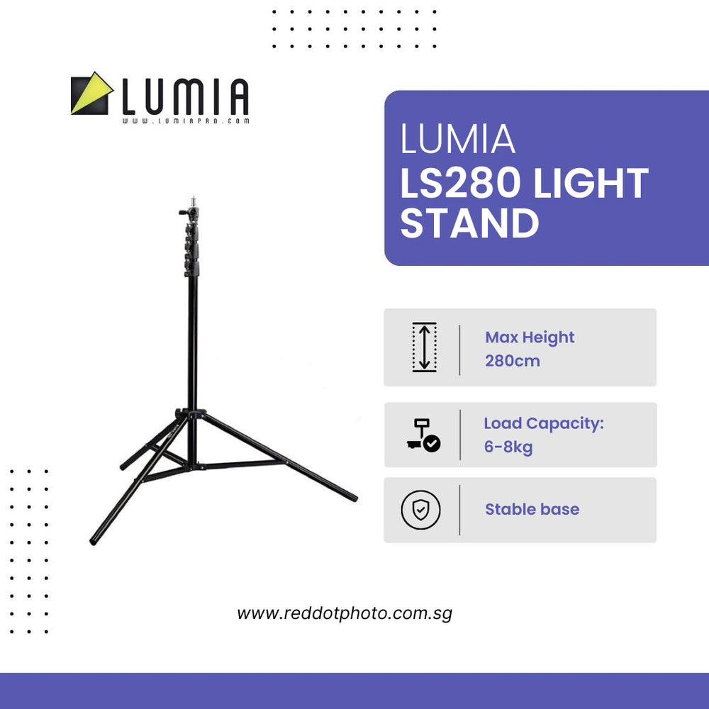 Kye features of Lumia LS280 Light Stand on a white background