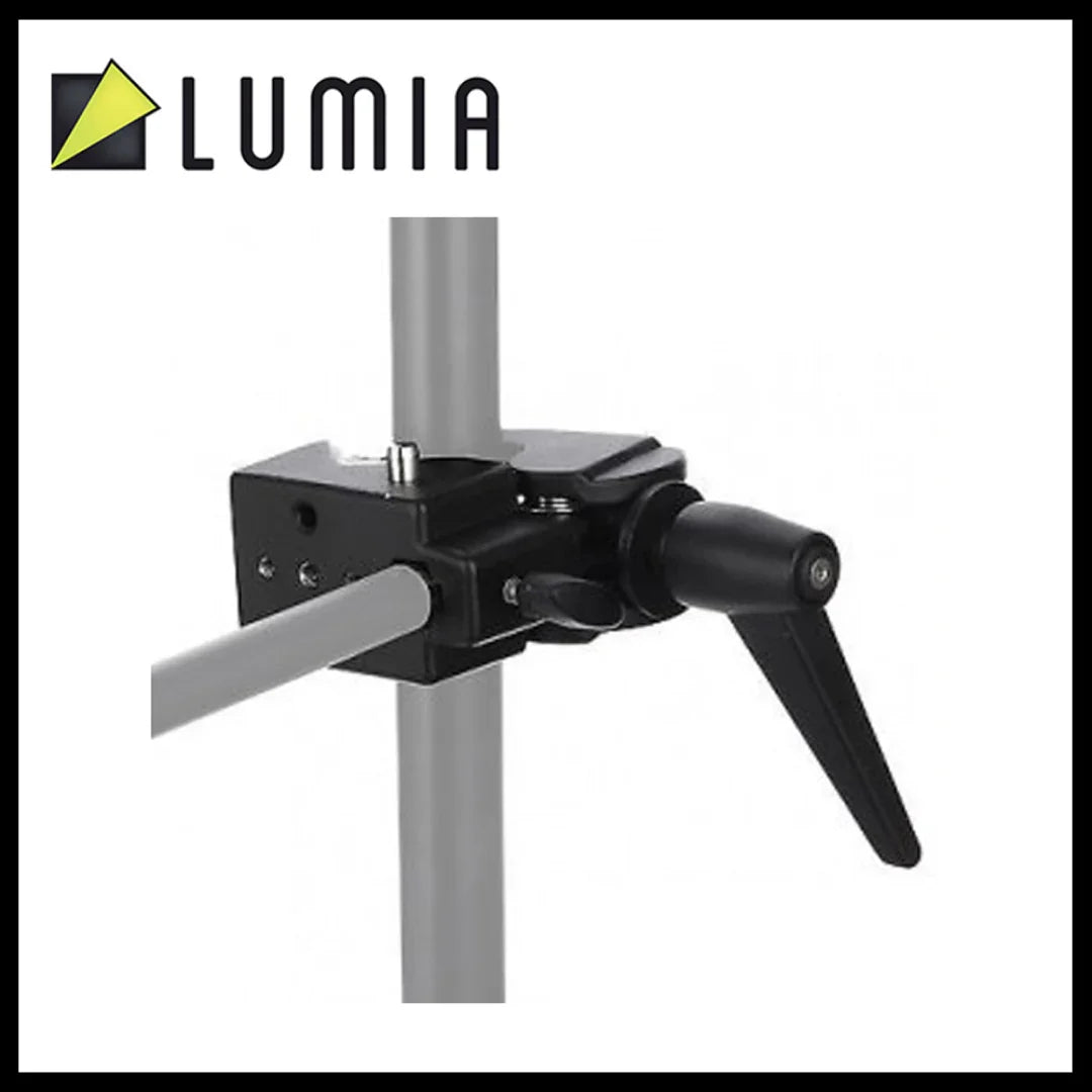Lumia 034 Super Clamp with Removable Spigot 1/4" or 3/8" for Studio Mounting - Red Dot Photo