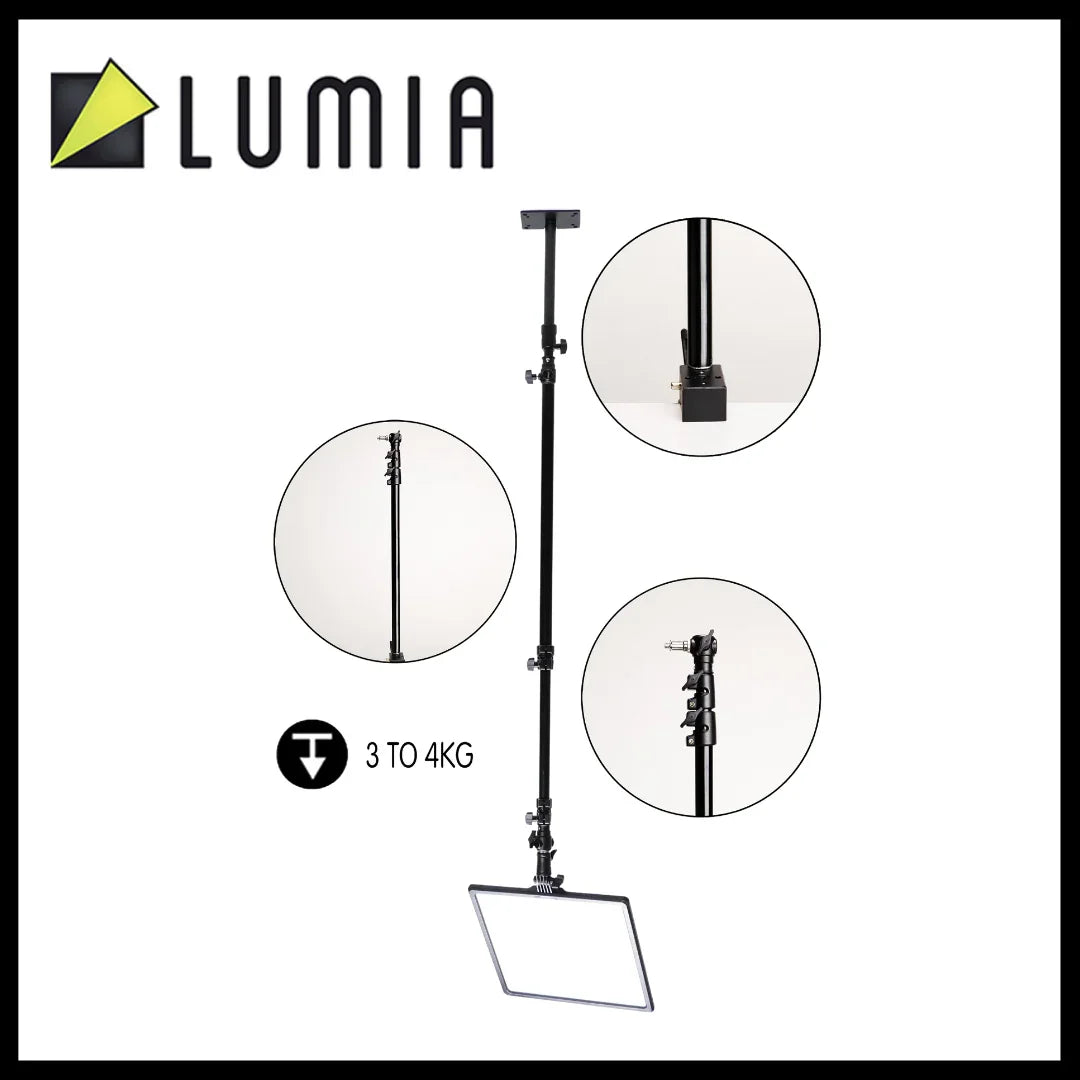 Lumia Extension Rod with Spigot up to 180cm for Studio Mounting Lights and Microphones - Red Dot Photo