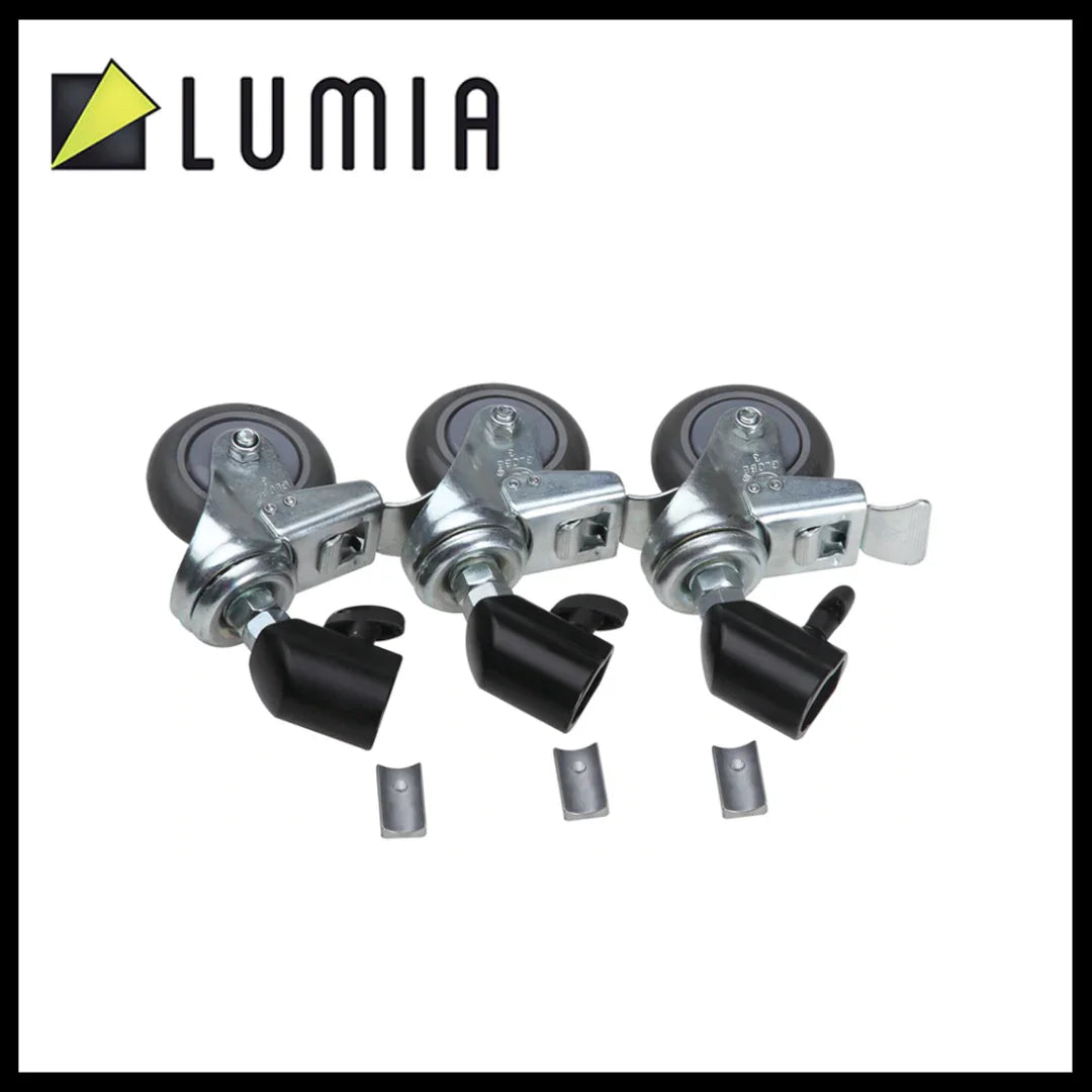 Lumia Heavy Duty Studio Caster Wheel set 25mm 036B (set of 3) - Red Dot Photo