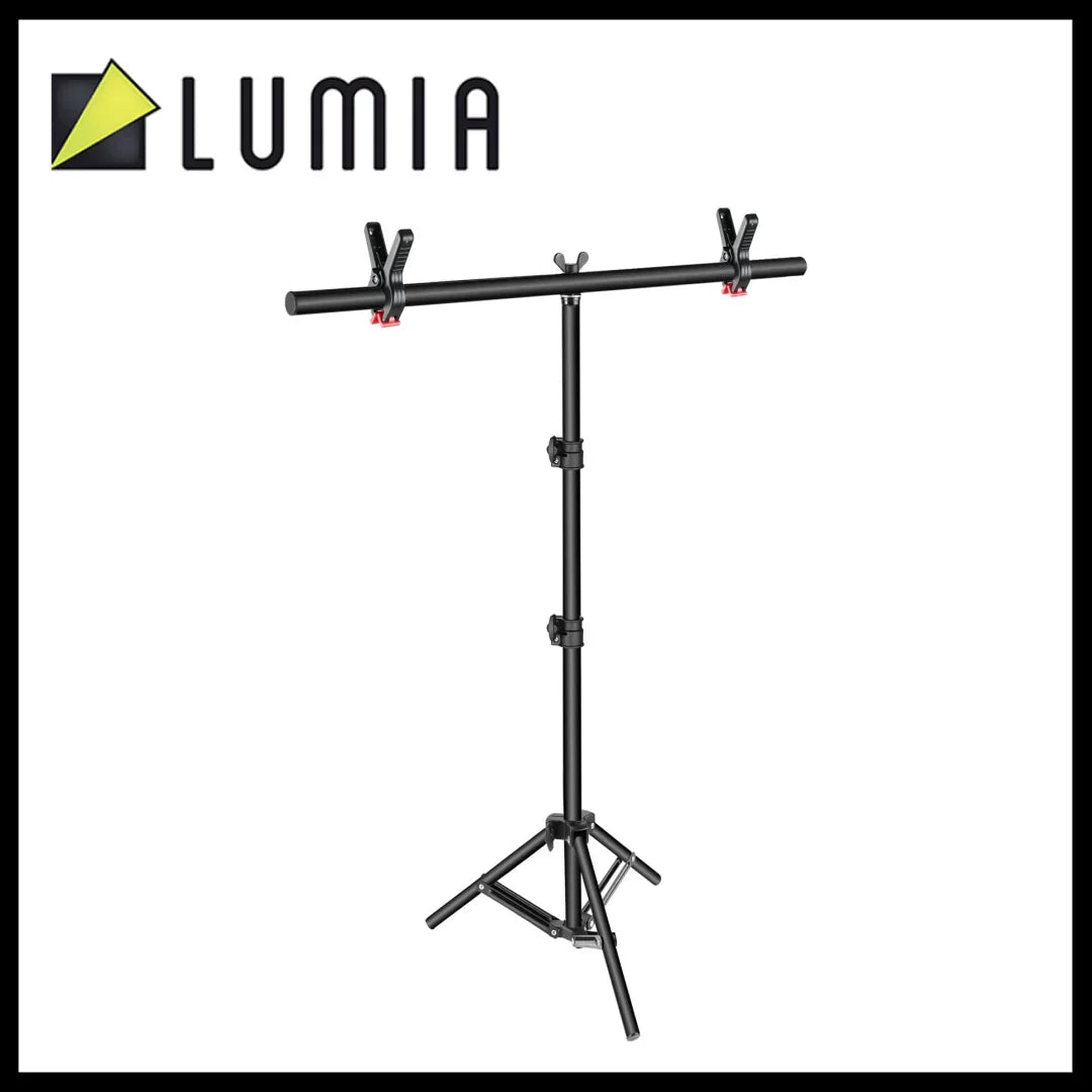 Lumia T-shape Background Backdrop Support Stand 138cm wide by max 200cm tall - Red Dot Photo