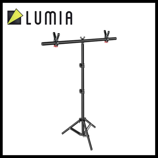 Lumia T-shape Background Backdrop Support Stand 138cm wide by max 200cm tall - Red Dot Photo