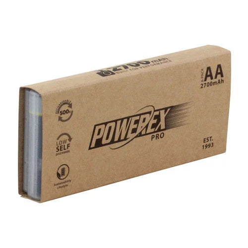 [FREE DELIVERY] Powerex Pro Precharged AA Rechargeable NiMH Batteries 2700mAh (8-pack) - Red Dot Photo