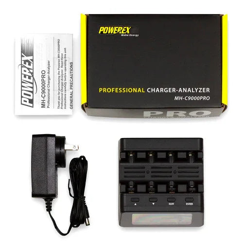 Powerex MH-C9000PRO 专业 AA/AAA 电池充电器分析仪