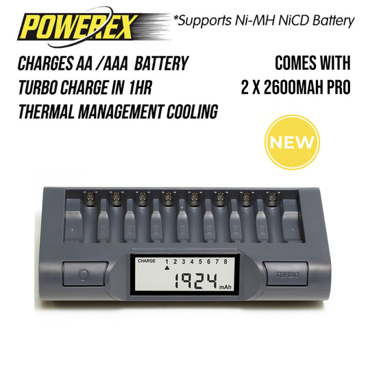 Powerex MH-C940 C940 8 节 8 槽 Turbo AA/AAA 镍氢电池充电器分析仪