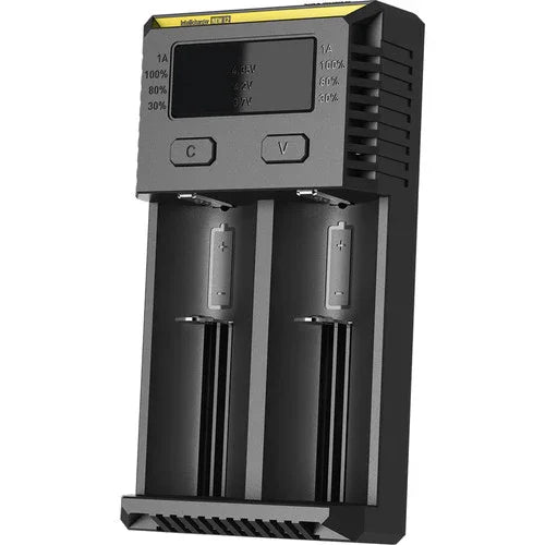 Nitecore NEW i2 2 cell Battery Charger for 18650 / AA / AAA / C / D Batteries - Red Dot Photo