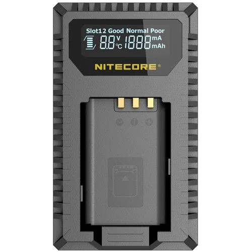 Nitecore USN2 Dual Battery USB Charger for Sony NP-BX1 - Red Dot Photo
