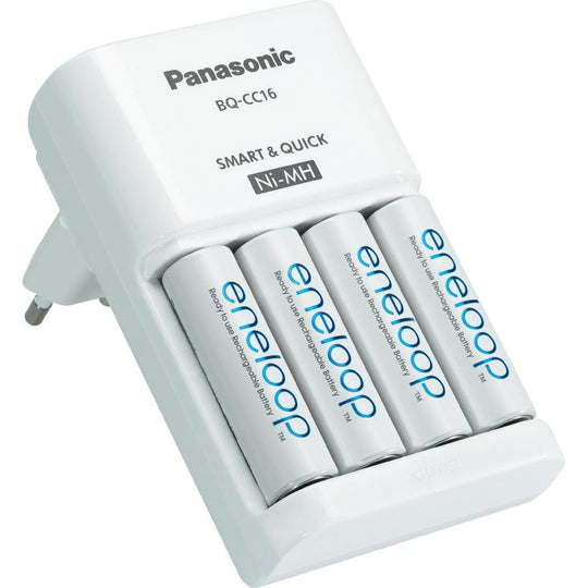 松下 Eneloop 充电器，带 4 节 AA 1900mAH 镍氢电池