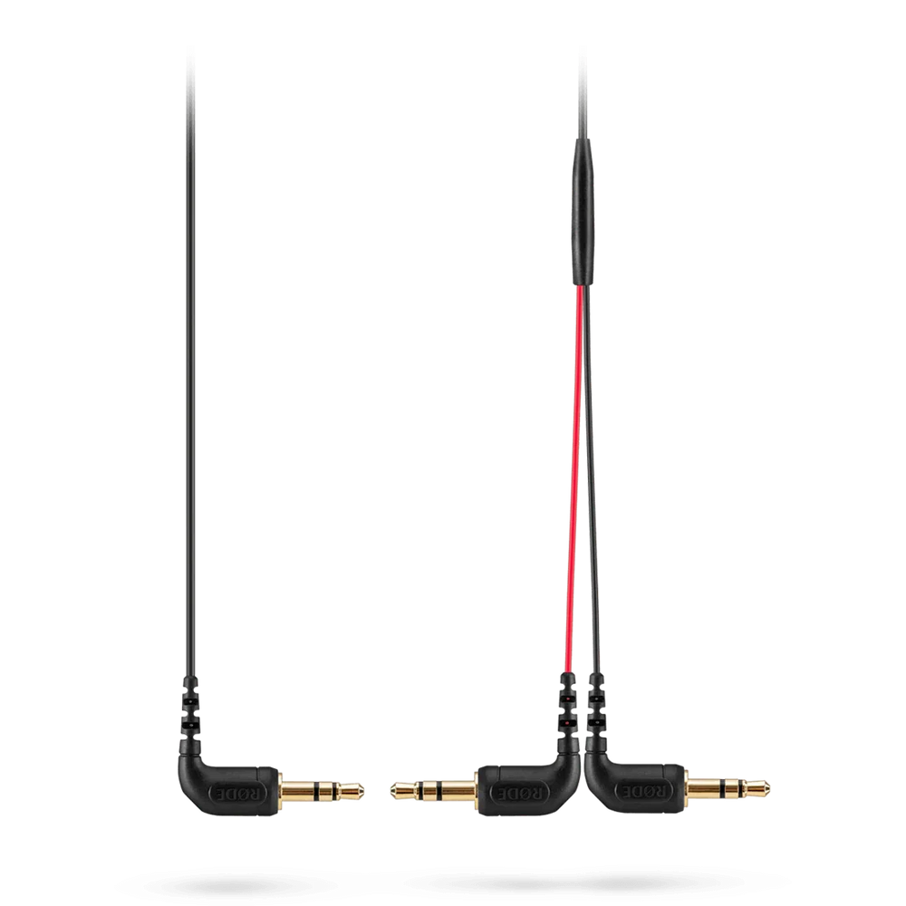 Rode SC11 3.5mm Right Angle TRS Splitter Cable for Dual Audio Input Microphone Wireless Go - Red Dot Photo