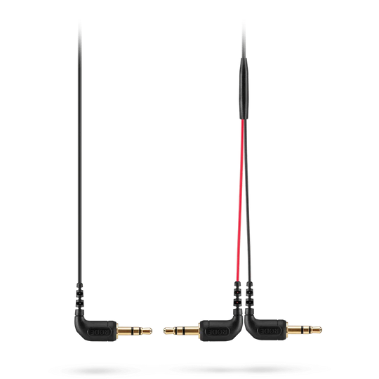 Rode SC11 3.5mm Right Angle TRS Splitter Cable for Dual Audio Input Microphone Wireless Go - Red Dot Photo