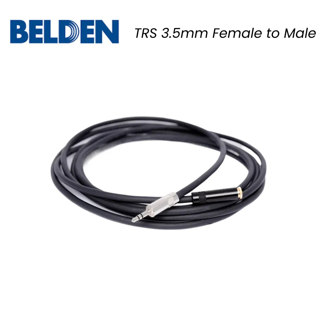 Belden Audio Cable 3.5mm TRS Jack Female to Male Audio Extension Cable (3.0 meters) Neutrik - Red Dot Photo