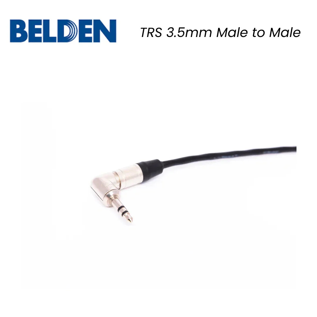 Belden Audio Patch Cable with TRS 3.5mm male to male 25cm length (Similar to Rode SC2) - Red Dot Photo