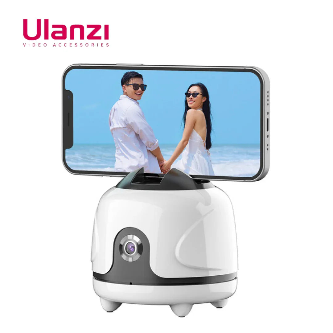 Ulanzi Cameraman Smart Auto Tracking Mount Pan Smartphone Holder Rotation for Smartphone Selfie (Similar to PIVO POD) - Red Dot Photo