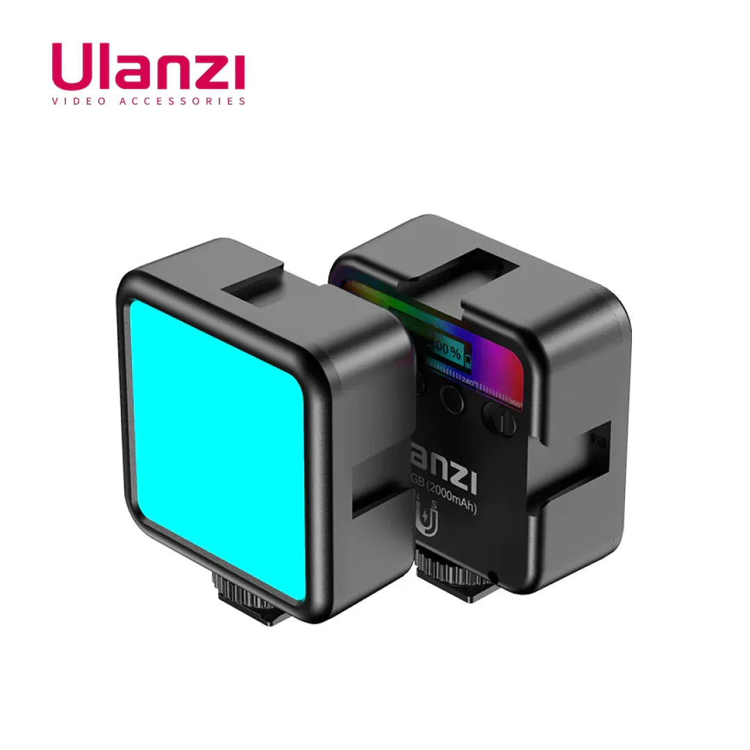 ULANZI VL49 RGB Video Lights LED Camera Light Full Color Portable Photography Lighting 2000mAh Rechargeable 2500-9000K - Red Dot Photo