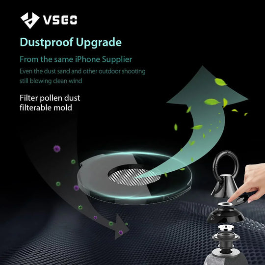 VSGO V-B03E Falcon-S Outdoor Air Blower V-B03E with Dust Filter and Replaceable Nozzle - Red Dot Photo